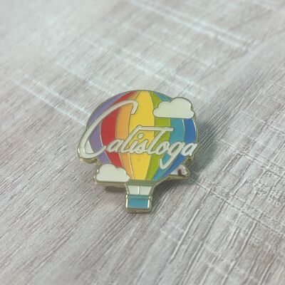 Good price カリストガ ホットエアバルーン エナメルピン カリフォルニア旅行記念品 ラペルピン レインボー・スカイ コレクションバッジ オンライン