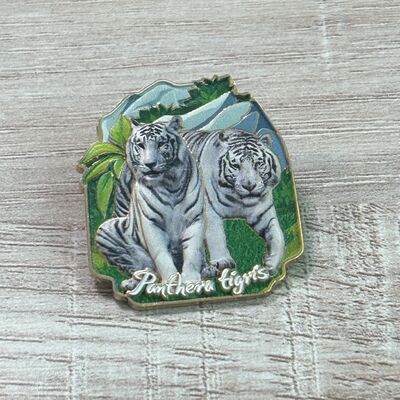 Good price ホワイトタイガー パルテラ・ティグリ・エナメルピン、野生動物コレクティブルラペルピン、自然保護メタルバッジ オンライン