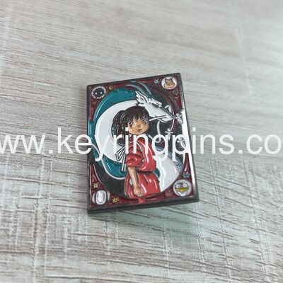 Good price Studio Ghibli Spirited Away Chihiro with Haku Dragon Enamel Pin, Anime Character Collectible Badge オンライン